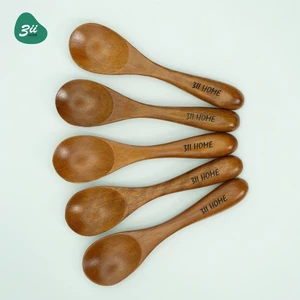 Muỗng gỗ 3II HOME Thìa Muỗng nhỏ gỗ tự nhiên dùng ăn sữa chua kem yaourt múc gia vị trà cho gia đình