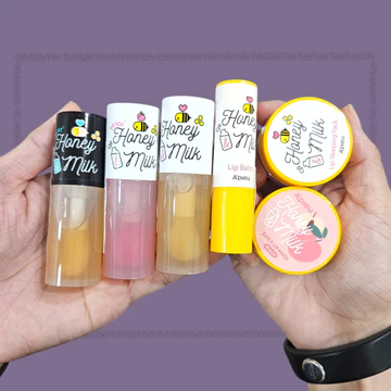 Dầu dưỡng môi A'pieu Honey & Milk Lip Oil, mặt nạ ngủ môi A'pieu Honey & Milk Daily Lip Mask