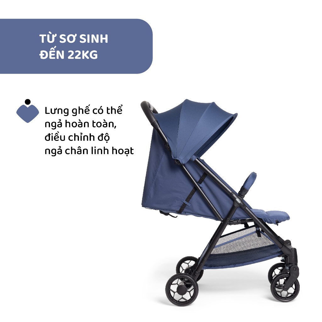 Xe đẩy gấp gọn Chicco Urbino - Màu xanh đại dương/Màu xanh rừng thông