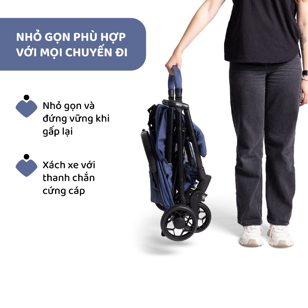 Xe đẩy gấp gọn Chicco Urbino - Màu xanh đại dương/Màu xanh rừng thông