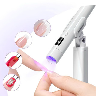 NANTY Chân đế kẹp đèn hơ móng mini, chân đèn máy tích điện cầm tay, giá đỡ đèn UV