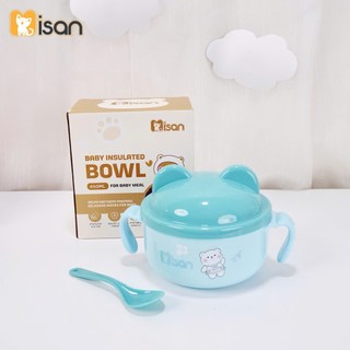 Bát inox 304 Misan kèm thìa và nắp đậy tiện lợi cho bé