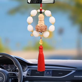 Khánh Treo Xe Ô Tô Phong Thủy LIÊN HOA PHẬT - 1 VÒNG Làm Bằng Gỗ Hoàng Dương - Mang Lại May Mắn, Tài Lộc