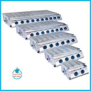 Bếp Gas Nướng Hồng Ngoại 4 6 8 Họng, Bếp nướng hàu và hải sản bằng gas dùng cho nhà hàng, quán ăn