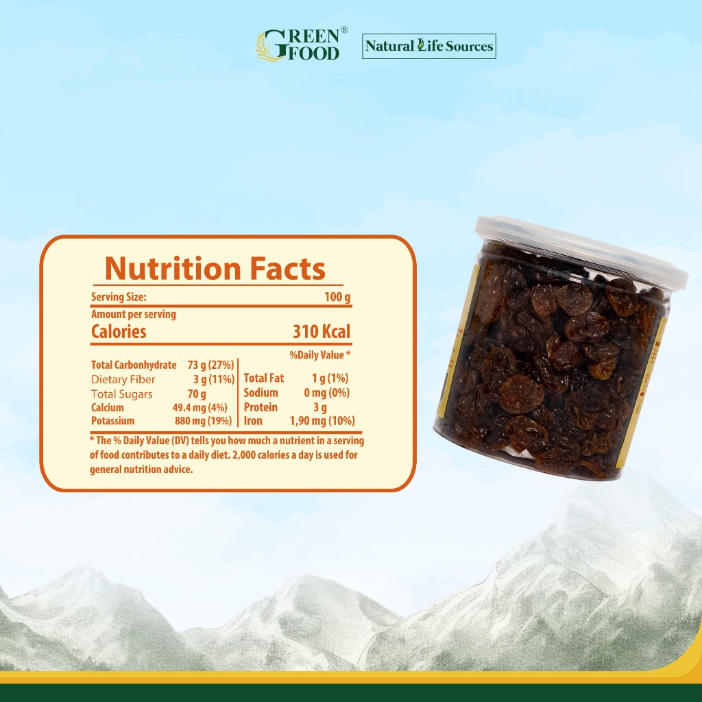 Ảnh Nho khô vàng Chile Just Snack kích cỡ medium, làm khô tự nhiên | Hộp 250g, Đồ ăn Vặt Healthy 3