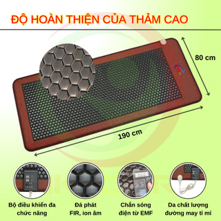 Thảm Đá Nhiệt Nóng massage Carefit kt 80x190 giảm đau nhức cơ thể hiệu quả