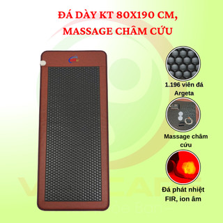 Thảm Đá Nhiệt Nóng massage Carefit kt 80x190 giảm đau nhức cơ thể hiệu quả