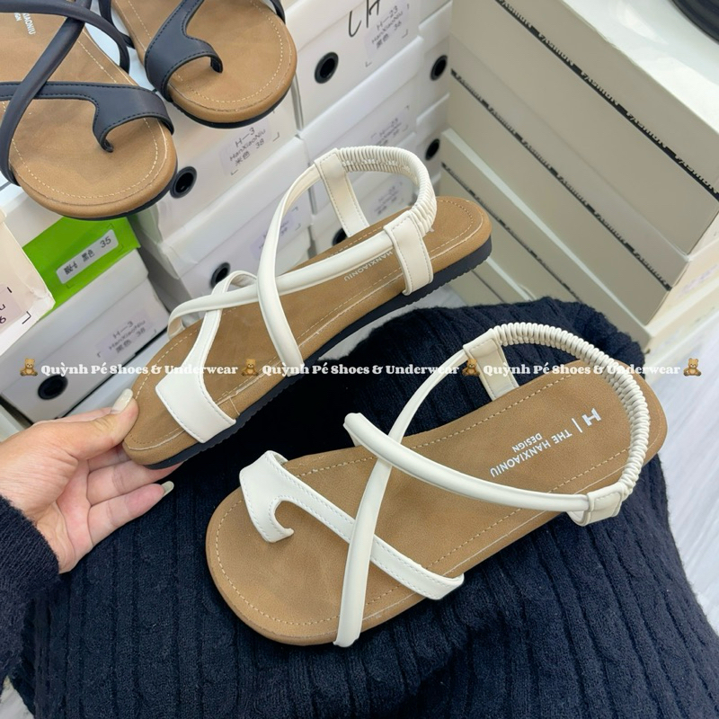 [sẵn] SANDAL SỎ NGÓN ĐẾ DẺO HÀNG QC FULLBOX - GIÀY DÉP QUỲNH PÉ