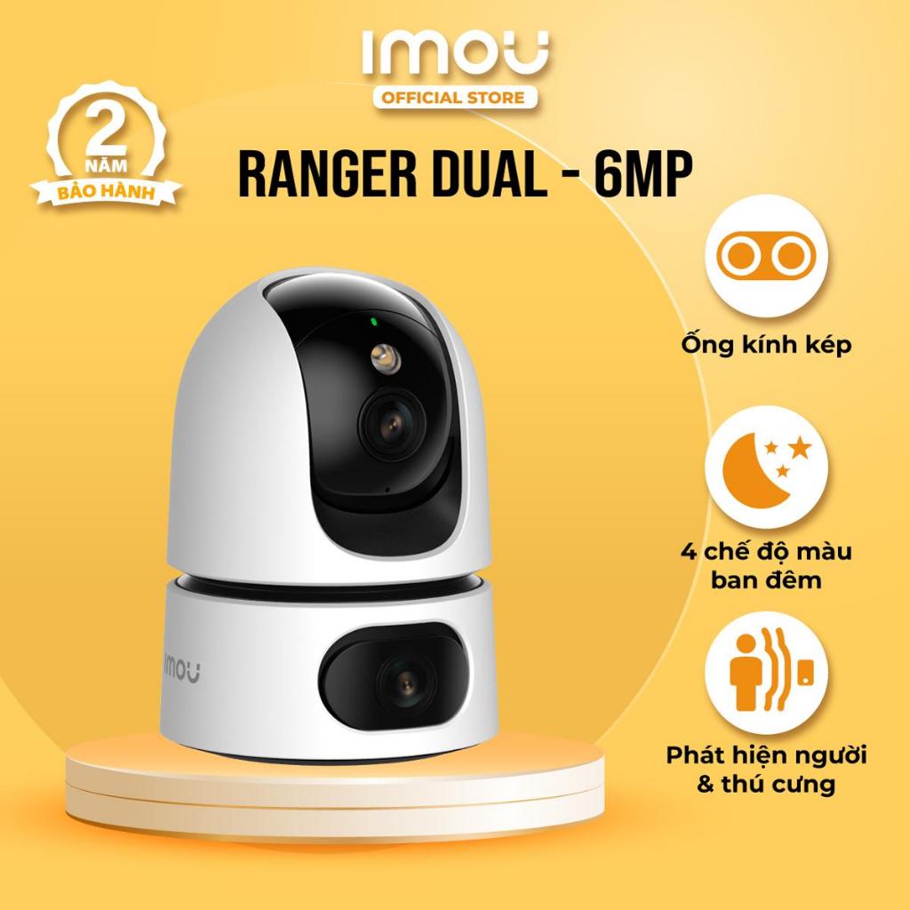 Ảnh Camera Wifi trong nhà 2 mắt Imou Ranger Dual I 6MP/10MP I Xoay 360° | Phát hiện con người | Màu về đêm 1