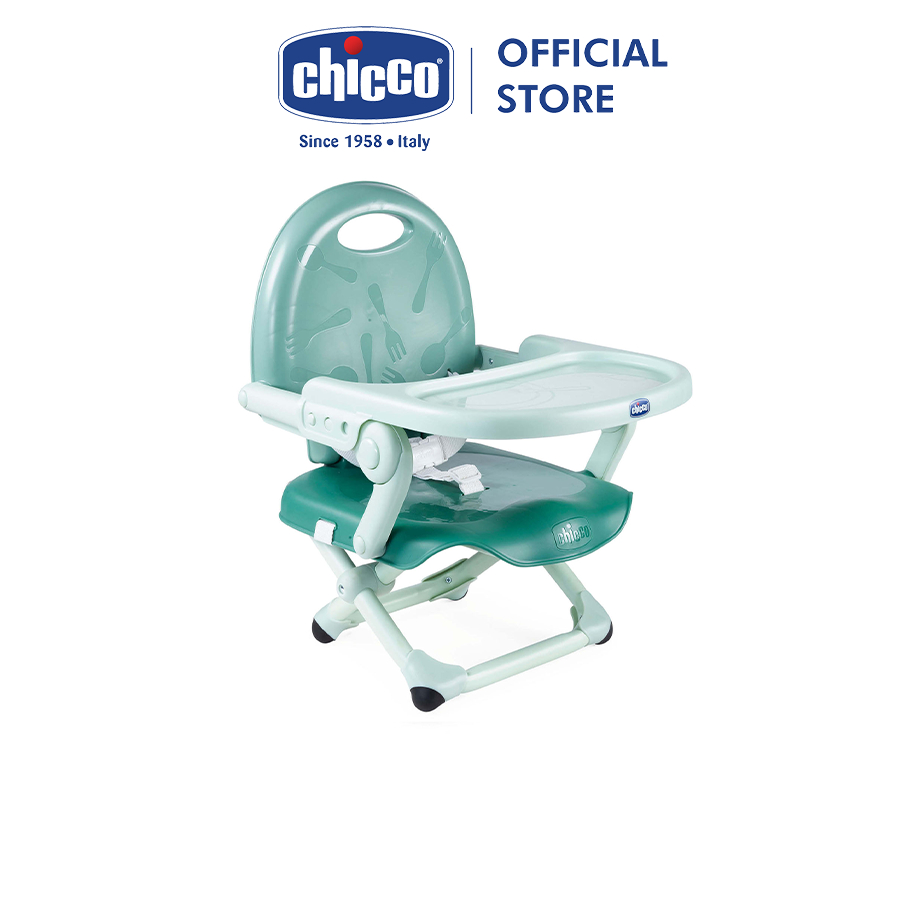 Ghế ăn dặm gấp gọn Chicco Pocket Snack Đỏ cam/Xanh bạc hà/Be sữa