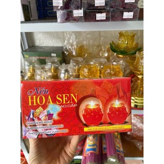 Nến Hoa Sen V: Hộp 2 Cốc ( Không Mùi, không khói, A Toàn Sức Khoẻ)