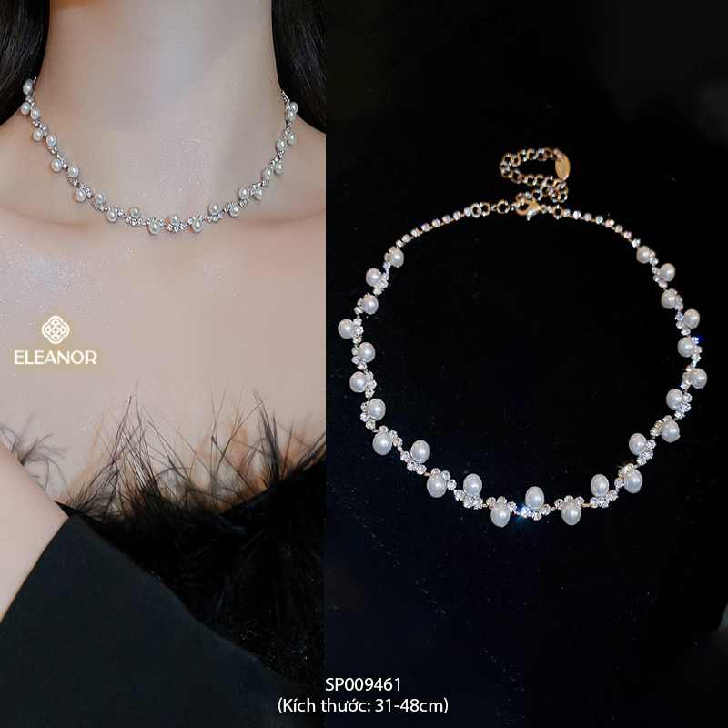 Dây chuyền choker nữ Eleanor Accessories đính đá lấp lánh phụ kiện trang sức vòng cổ 7571