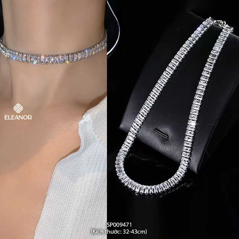 Dây chuyền choker nữ Eleanor Accessories đính đá lấp lánh phụ kiện trang sức vòng cổ 7571