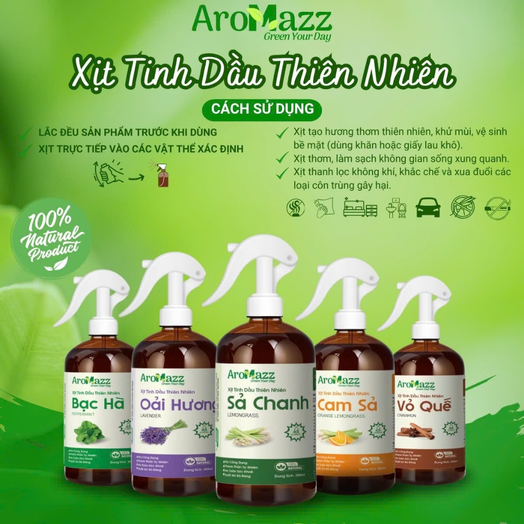 Lọ Tinh Dầu Tiêu Chuẩn - xịt phòng tinh dầu oải hương