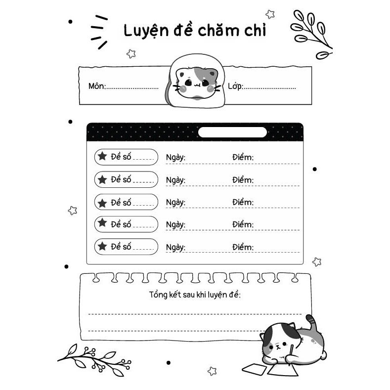 Ảnh Sổ kế hoạch luyện đề: ghi chép mục tiêu ,nhật ký hàng ngày và kết quả làm đề - Nhà sách ôn luyện 4