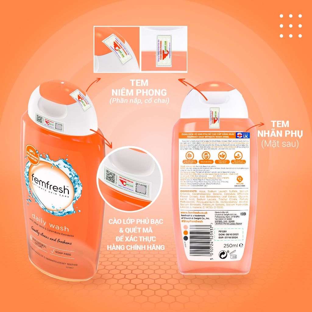 Ảnh Dung Dịch Vệ Sinh Femfresh Daily 150ml + Kem Đánh Răng Capitano 75ml 3