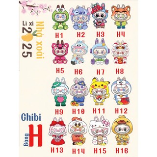 Combo 10 Bao Lì Xì Tết Ất Tỵ 2025 Lì Xì Chibi, Gieo Quẻ, Mẫu Siêu Hot, Đa Dạng D9