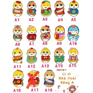 Combo 10 Bao Lì Xì Tết Ất Tỵ 2025 Lì Xì Chibi, Gieo Quẻ, Mẫu Siêu Hot, Đa Dạng D9