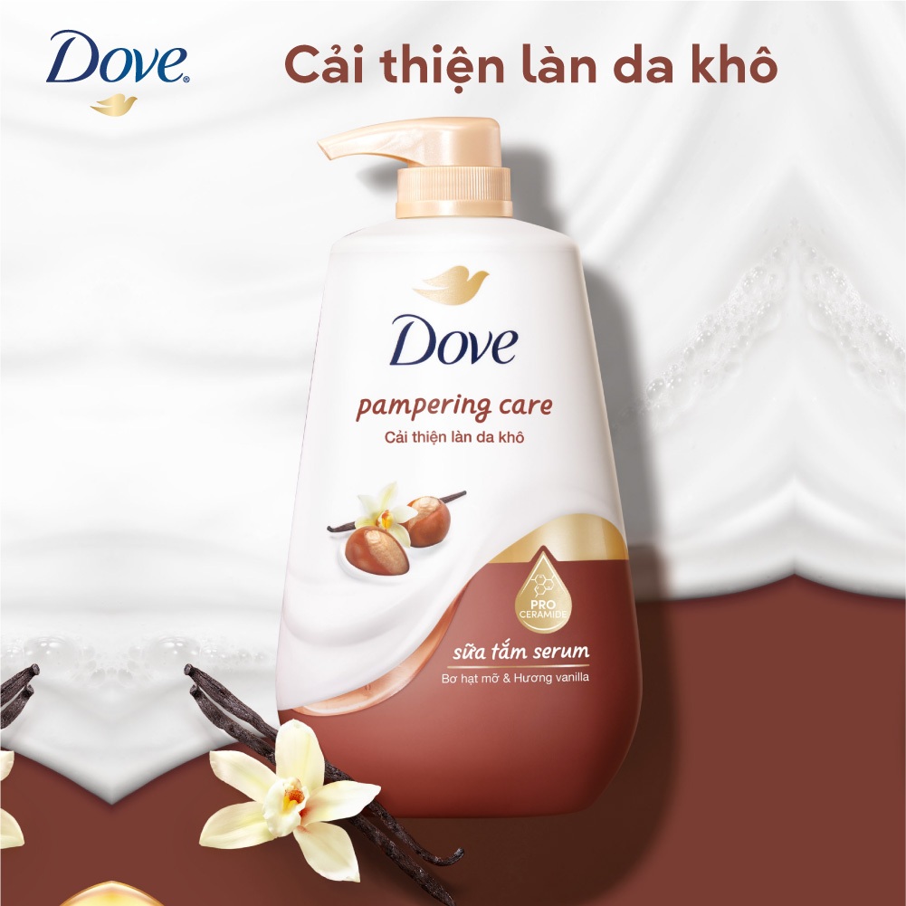 Ảnh Sữa Tắm Serum Dove Pro-Ceramide Giúp Da Đàn Hồi Và Căng Bóng chai 500g/900g 4