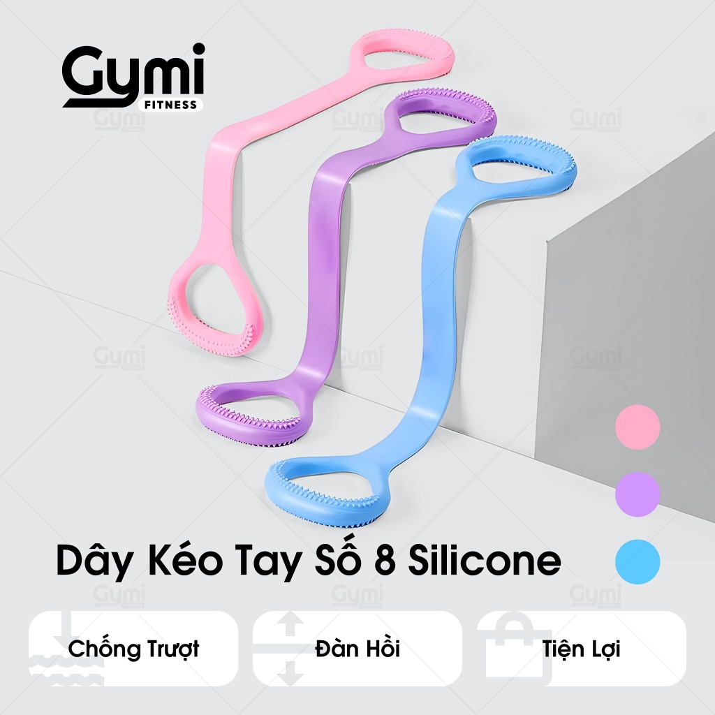 Dây Kháng Lực Silicon Số 8-Dây Kéo Đàn Hồi Tập Gym,Yoga,Tập Tay Vai,Lưng Cho Nam Nữ-VongSo8-Silicone