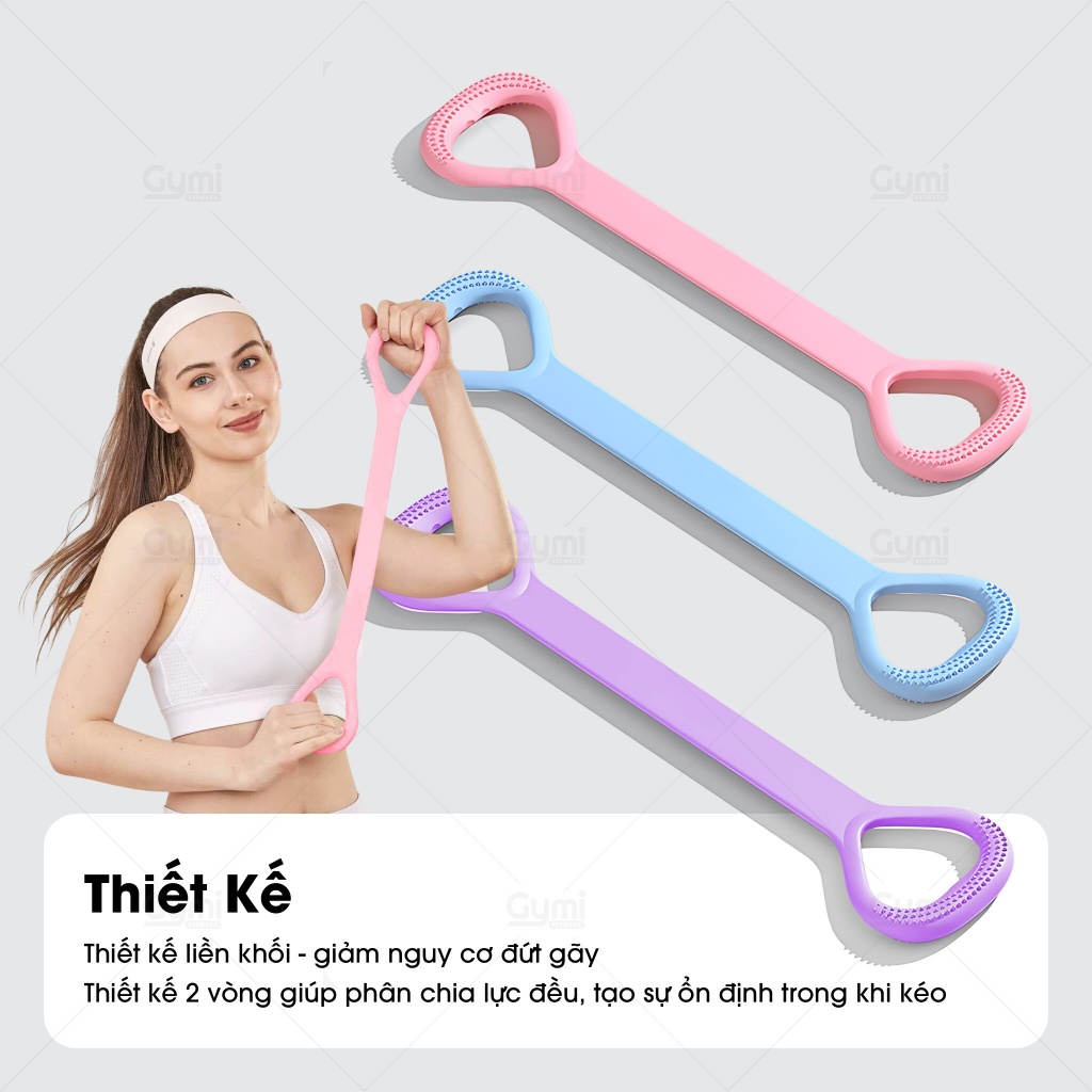Dây Kháng Lực Silicon Số 8-Dây Kéo Đàn Hồi Tập Gym,Yoga,Tập Tay Vai,Lưng Cho Nam Nữ-VongSo8-Silicone