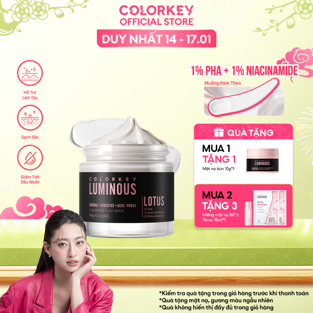 [NHẬP MÃ COLO02 ] Mặt Nạ Bùn COLORKEY LUMINOUS Làm Sạch Da Không Gây ...