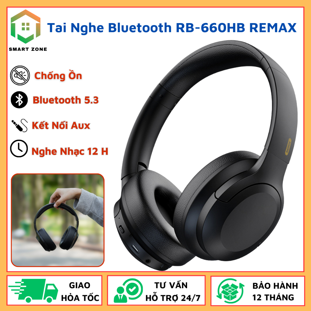 Tai Nghe Bluetooth Chụp Tai Không Dây Remax RB-660HB - Chống Ồn Chủ ...