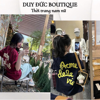 Áo Thun ACMDe Chữ In Nổi Thời Trang Nữ Nam Chất Cotton Thoáng Mát Áo Phông Thời Trang Hot Hit Form Rộng Thời Trang Nữ