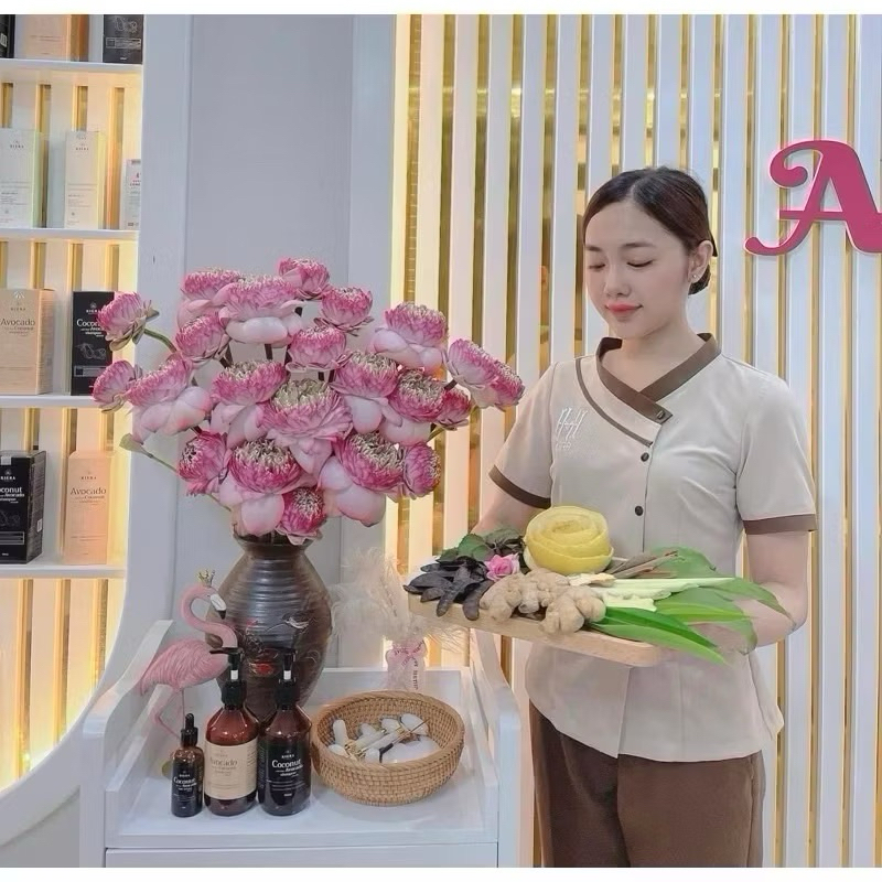 Đồng phục spa, thẩm mỹ viện chất cotton lạnh (loại 1- hàng thiết kế)