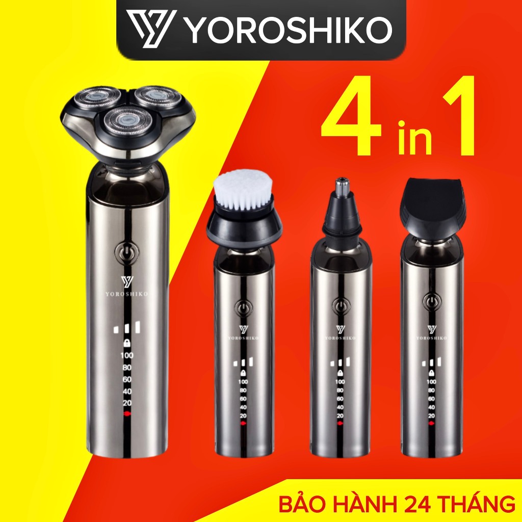 Máy cạo râu 4in1 lưỡi kép Yoroshiko có 3 Mức Độ Cạo Râu hàng chính hãng ...