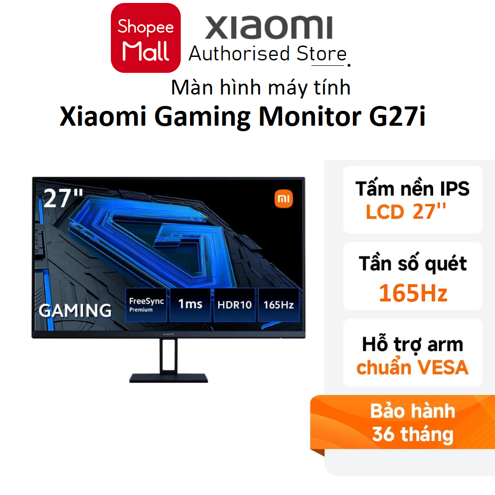 Màn hình máy tính Xiaomi Gaming Monitor G27i FHD(1920×1080p) 165Hz 1ms ...
