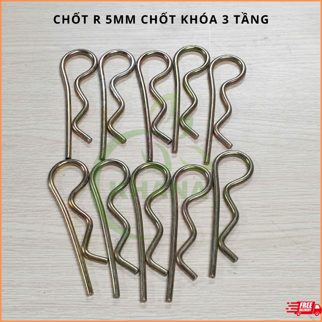 Chốt khóa 3 tầng chữ R dùng cho nhiều dùng máy 5mm x dài 120mm ( hàng ...