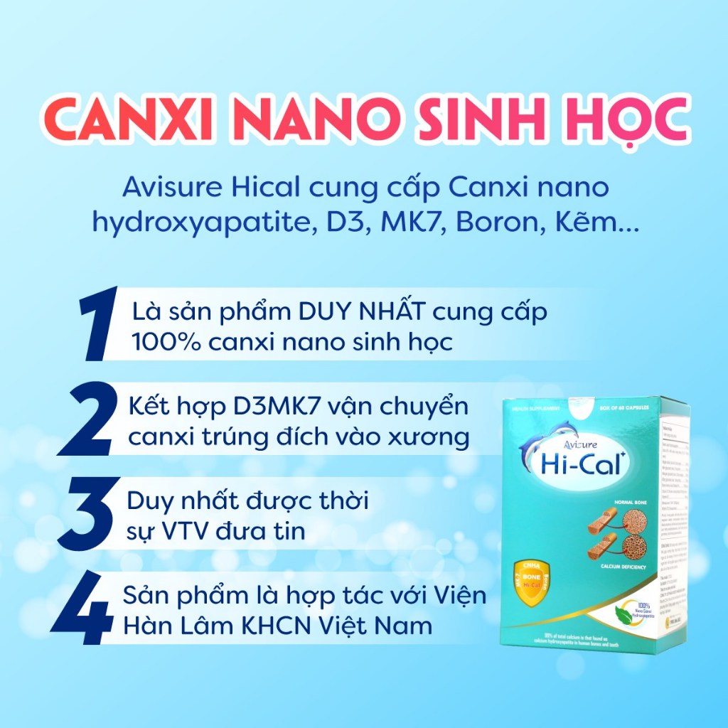 Ảnh Hộp 20 viên canxi Avisure Hical 2