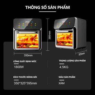 OOKAS Nồi chiên không dầu nồi chiên không khí 16L Nồi chiên không dầu đa năng Air Fryer