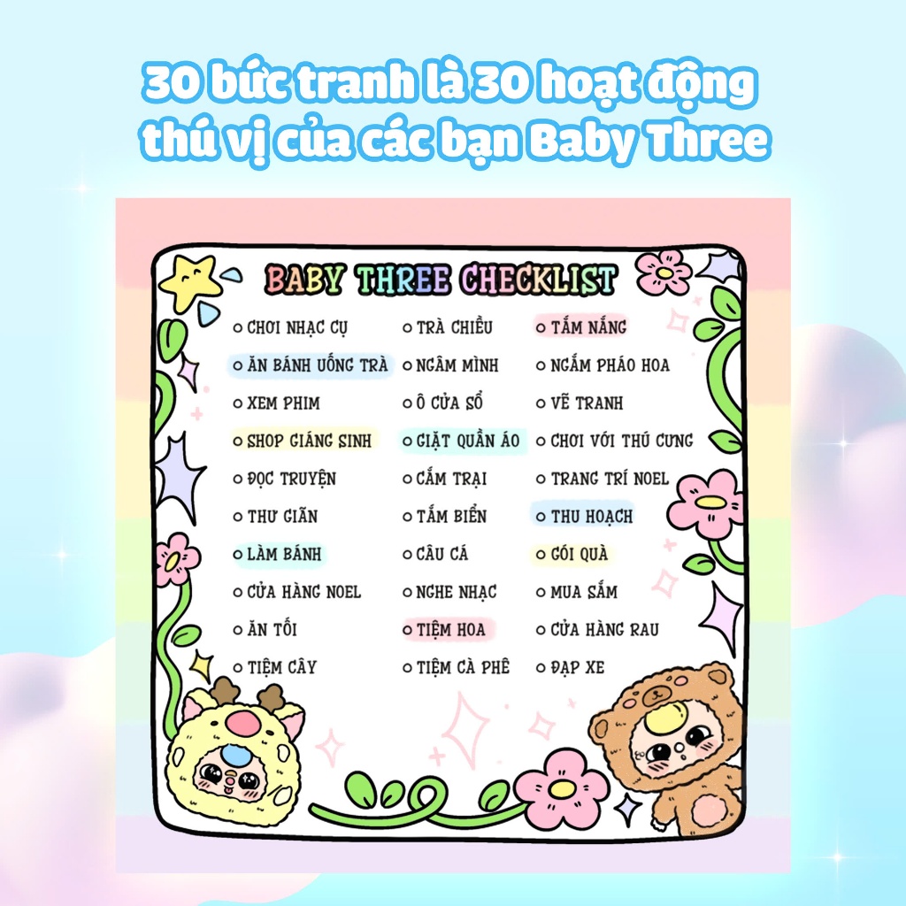 Ảnh Sách tô màu Baby Three & Cầu vồng cảm xúc 3