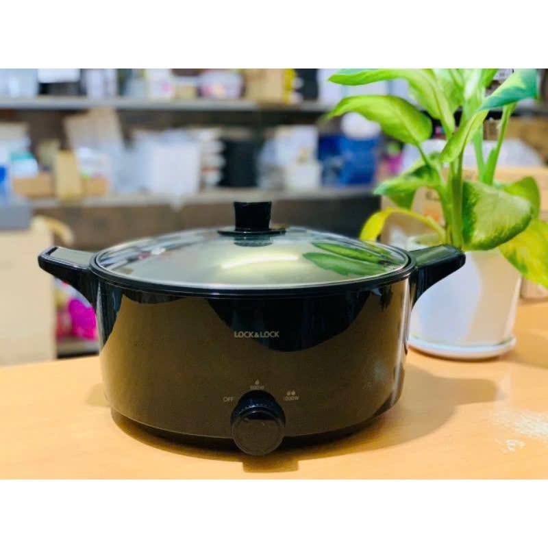 Nồi Lẩu Điện LocknLock Versatile Electric Pot EJP546BLK (4L) 1000W, 220V/50Hz, Màu Đen - K-MALL