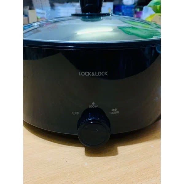 Nồi Lẩu Điện LocknLock Versatile Electric Pot EJP546BLK (4L) 1000W, 220V/50Hz, Màu Đen - K-MALL