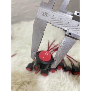 [ 10 chiếc ] Công tắc ấn còi 2 dây đỏ bập bênh