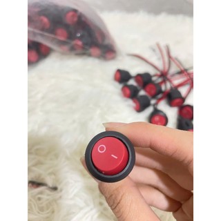 [ 10 chiếc ] Công tắc ấn còi 2 dây đỏ bập bênh