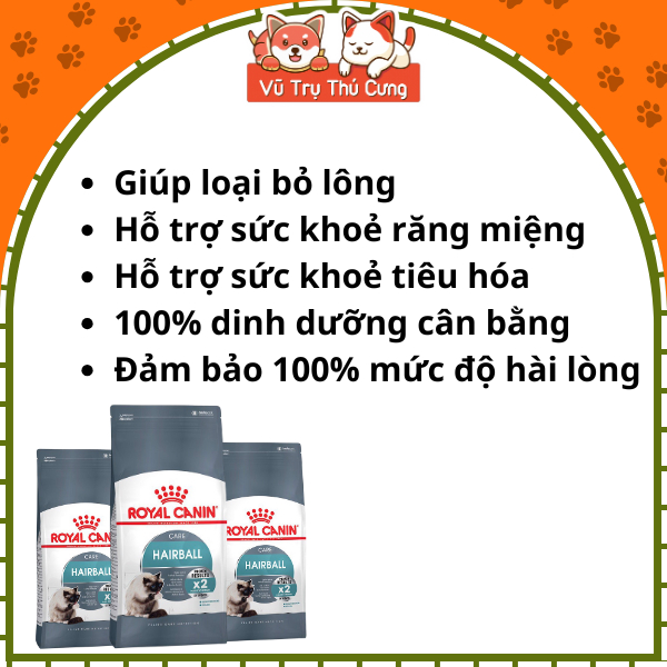 (2Kg) Hạt Cho Mèo Royal Canin Hairball Hỗ Trợ Tiêu Búi Lông