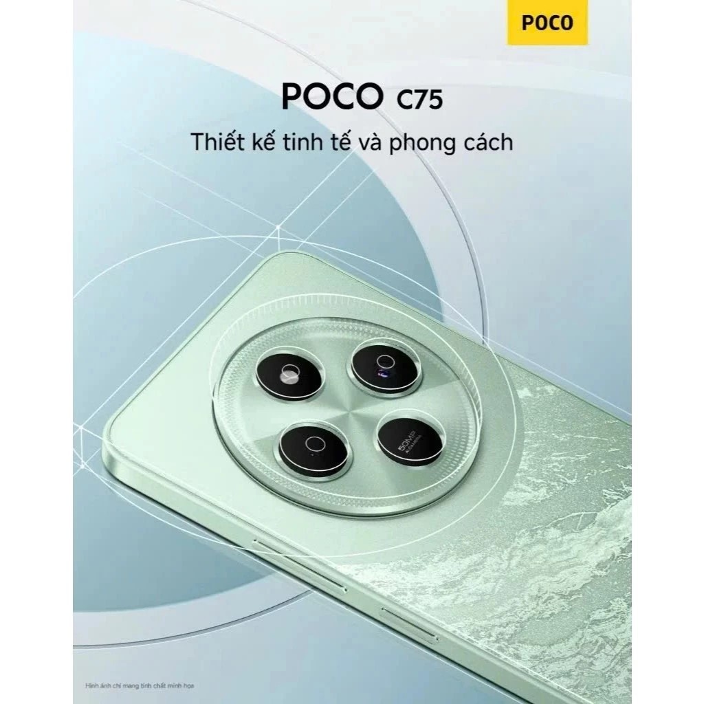 Xiaomi POCO C75 | 8GB RAM + 256GB ROM | Màn 6.88” | Pin 5160mAh | Camera Kép 50MP