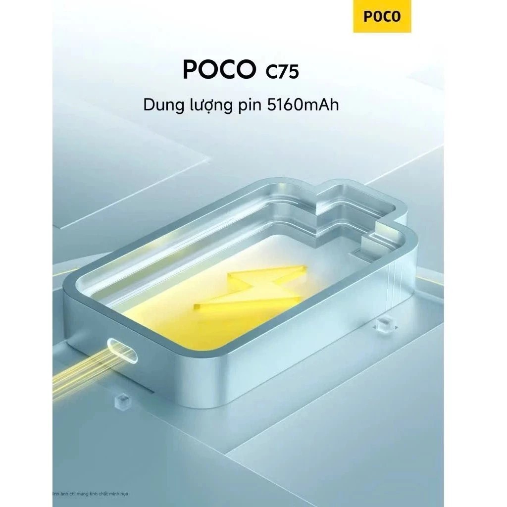 Xiaomi POCO C75 | 8GB RAM + 256GB ROM | Màn 6.88” | Pin 5160mAh | Camera Kép 50MP