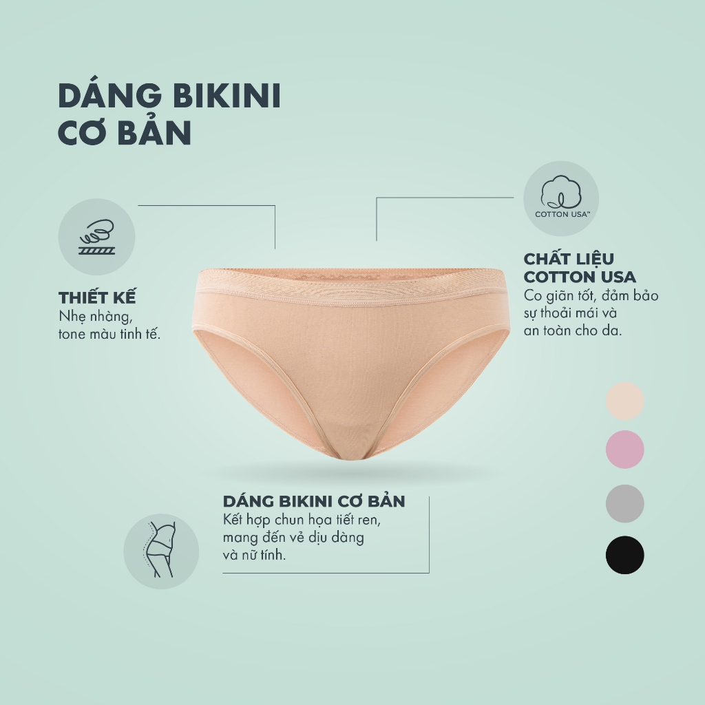 Ảnh Combo 3 quần lót nữ ONOFF cotton USA x Spandex mềm mịn, thoáng mát - 16UQ24A015 3