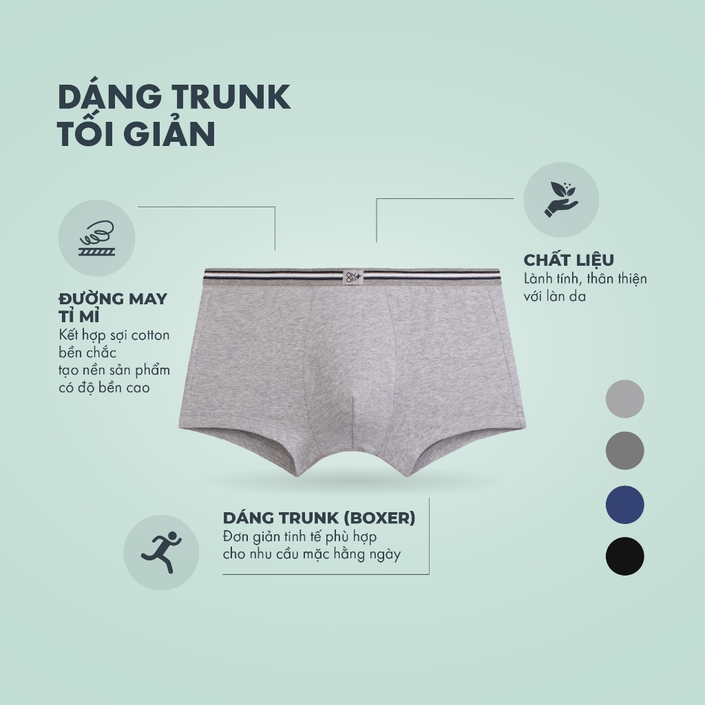 Ảnh Combo 3 Quần lót nam ONOFF Cotton USA kháng khuẩn, khử mùi - 18UO23A035 3