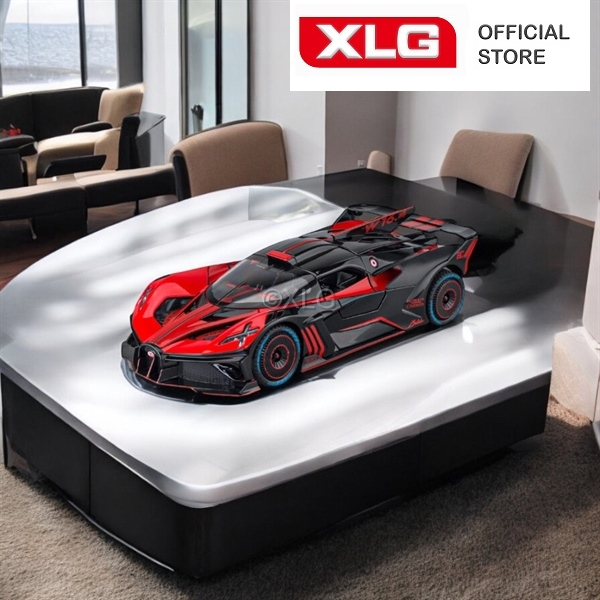 Ảnh Mô hình xe Bugatti Bolide 1:24 cao cấp bằng hợp kim có chức năng phun khói 3