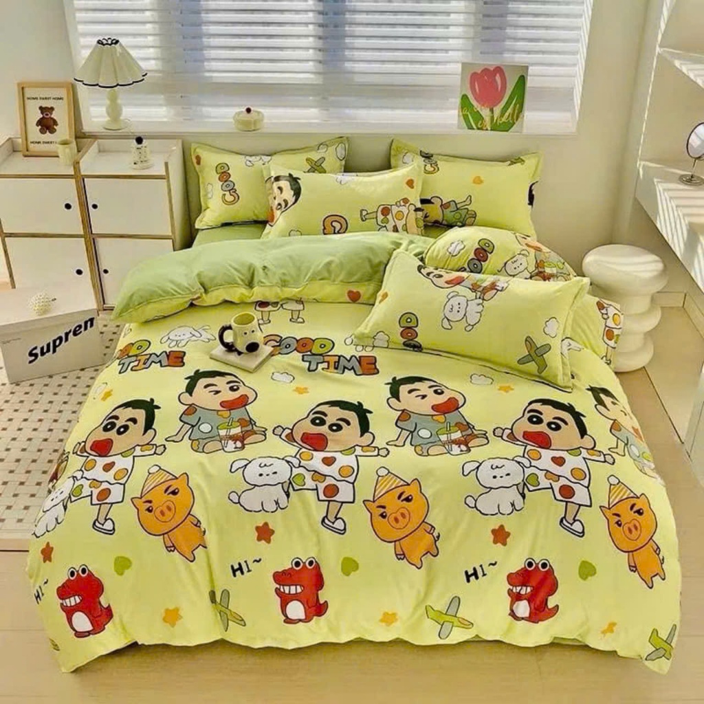 Ảnh Bộ chăn ga gối cotton poly cute mẫu mới ETAMI miễn phí bo chun ga trải giường 1