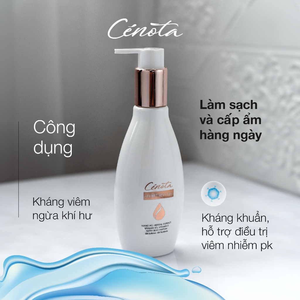 Ảnh (Che tên) Dung dịch vệ sinh phụ nữ Cenota làm sạch dịu nhẹ, hương nước hoa Pháp, ddvs hỗ trợ làm hồng, se khít 2