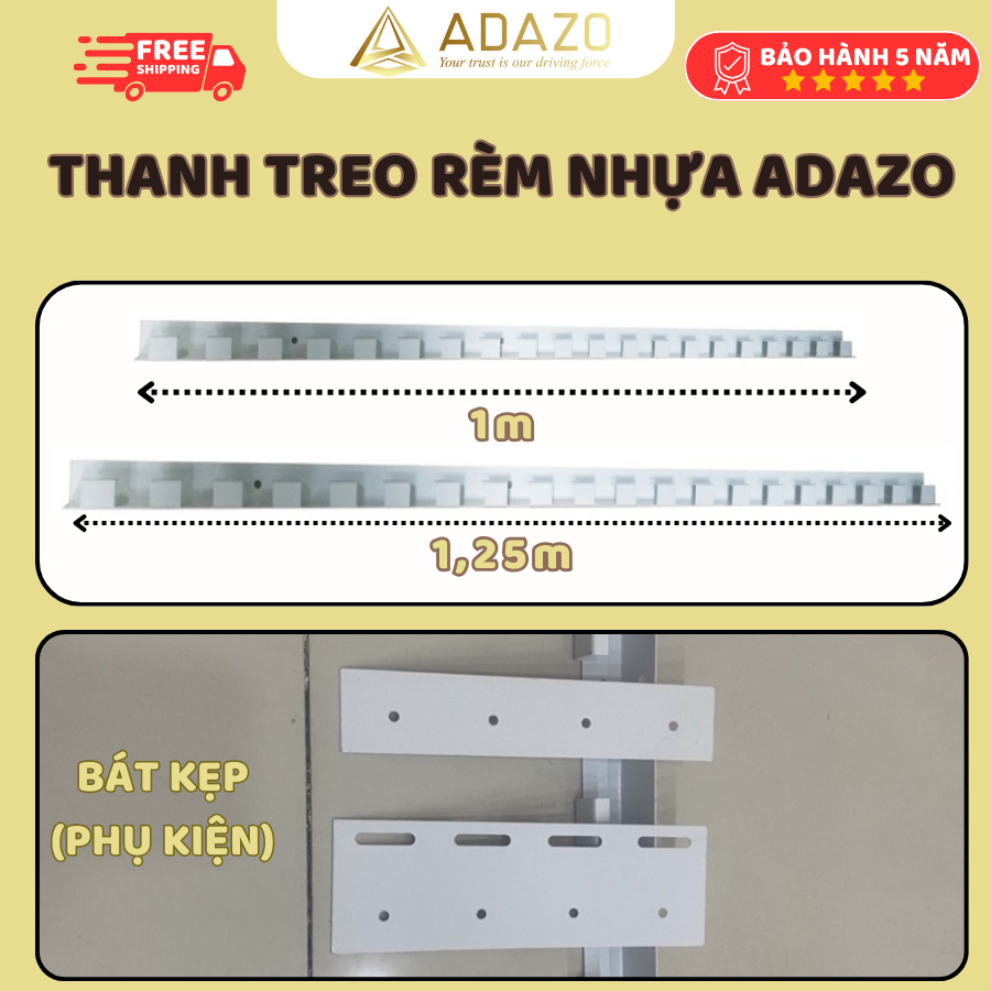 Thanh treo rèm nhựa ngăn lạnh PVC Kích thước 1m -1m2 màu trắng | Shopee ...