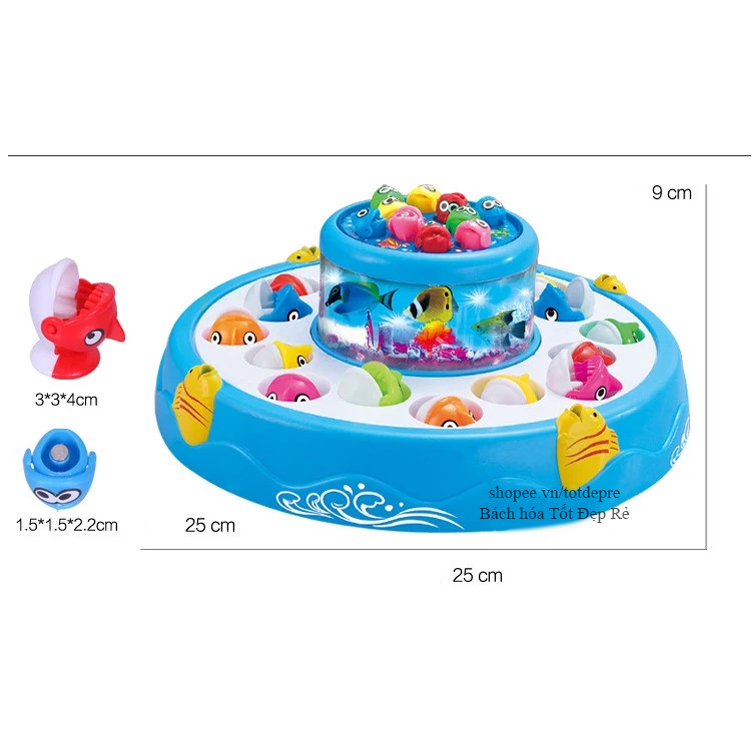 Đồ chơi câu cá 2 tầng quay 360 độ cho trẻ