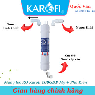 Màng RO 100GDP Purifim Karofi nhập khẩu Mỹ  [ Kèm Cút Flow + Flow kim + Van 1 chiều + cút 6-6 ]